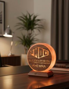 PMDC-PinkSalt Natural Rock Salt Lamp with PMDC Logo