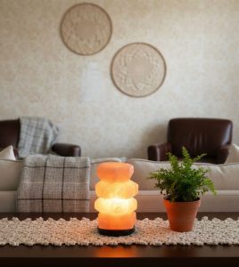Pebble Tower Salt Lamp